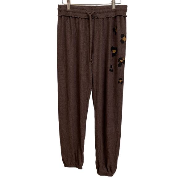 Anthropologie Maronie 2 Piece Set Mocha Loungewear Top/Pants Size Small - Picture 2 of 9